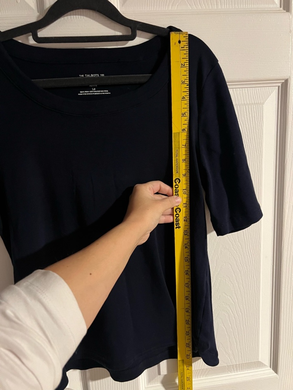 Talbots Navy Short Sleeve Scoop Neck Top - Classic Navy - Picture 5 of 6